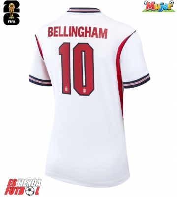 Inglaterra Jude Bellingham #10 Primera Equipación Mujer Mundial 2026 Manga Corta